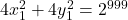 4x_{1}^{2}+4y_{1}^{2}=2^{999}