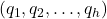 (q_1,q_2,\ldots,q_h)