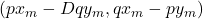 (px_{m}-Dqy_{m}, qx_{m}-py_{m})