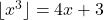 \lfloor x^3 \rfloor = 4x+3