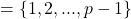 =\left\{ 1,2,...,p-1\right\}