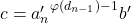 c={a'_n}^{\varphi(d_{n-1})-1}b'