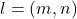 l = \lcm(m,n)