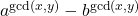 a^{\gcd(x,y)} - b^{\gcd(x,y)}